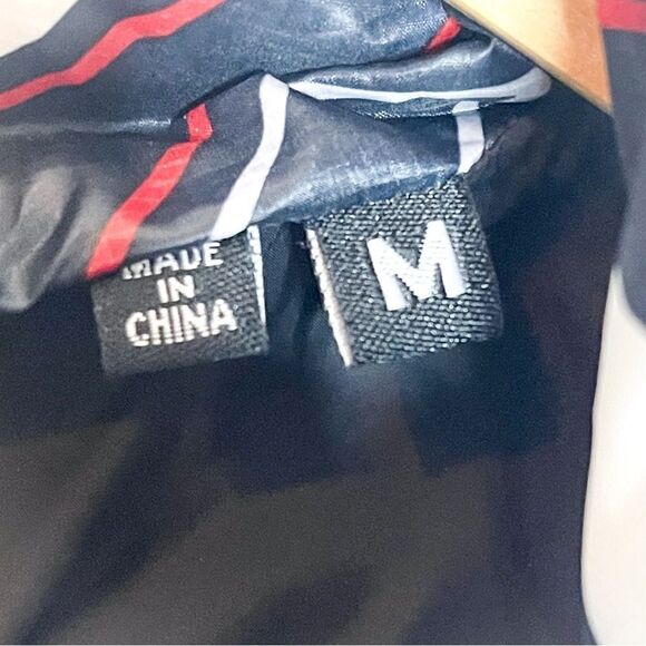 🍋 Superdry • Men’s Puffer Jacket in Bold Red and Black Stripe Pattern Size M - Picture 8 of 8